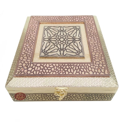 Antique Star designed Wooden Handmade Wedding Favor Box / Chocolate Box (8.5x8.5x2.25)