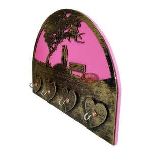Lavender Craft Pink Valentine , Wooden Handmade Decorative 4-Key Holder
