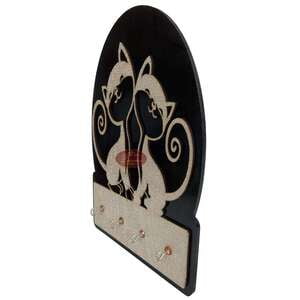 Lavender Craft Black Cat Designed Fancy 4 Key -Key Holder