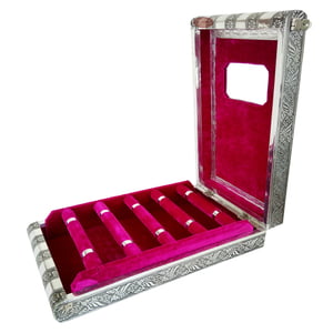 Antique Look Handmade Elephant Designed Bangle Box 5-ROLL Pink
