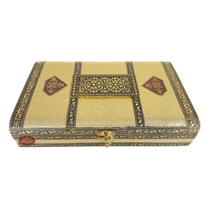 Big Rectangle Golden Rexine finish, Wooden Handmade Rajwadi Wooden Gift Box