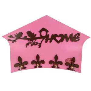Lavender Craft Pink Home, Wooden Handmade Fancy 4-Key Holder