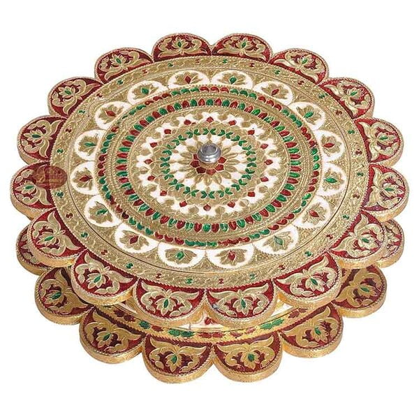 Sunflower Shaped Handmade Meenakari Dry Fruit Box -Big G.M.